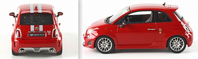 ギャラリービューアに画像をロードする, 【予約】Abarth 695 Tributo Ferrari 2010 Rosso Corsa /BBR 1/43 レジンミニカー
