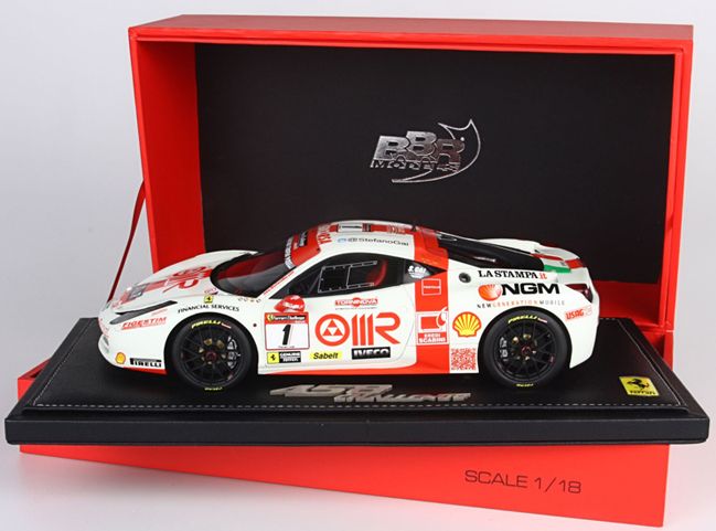 ギャラリービューアに画像をロードする, Ferrariフェラーリ458 Challenge "Campione italiano 2011" /BBR 1/18 レジンミニカー