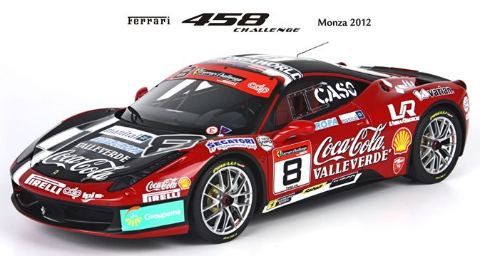 ギャラリービューアに画像をロードする, 【予約】2月以降発売 Ferrariフェラーリ 458 Challenge Italia Team De Poi /BBR 1/18 レジンミニカー