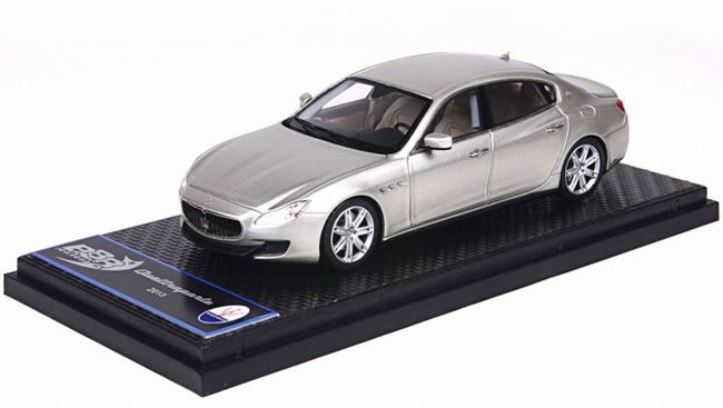 ギャラリービューアに画像をロードする, Maseratiマセラティ Quattroporte 2013 moonstone (ライトゴールド) /BBR 1/43 レジン ミニカー