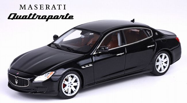 ギャラリービューアに画像をロードする, 【予約】Maseratiマセラティ Quattroporte 2013 シルクブラック /BBR 1/43 レジン ミニカー