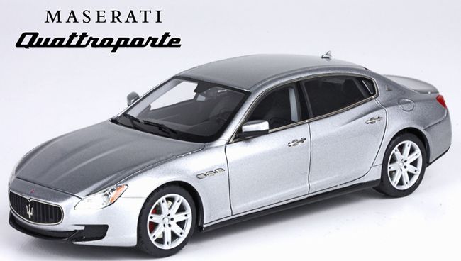 ギャラリービューアに画像をロードする, 【予約】Maseratiマセラティ Quattoroporte 2013 シルバー /BBR 1/43 レジン ミニカー
