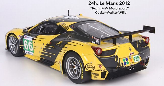 ギャラリービューアに画像をロードする, 【予約】6月以降発売予定Ferrariフェラーリ 458 GT2 GTE PRO ルマン24時間 2012 /BBR 1/18 レジン ミニカー