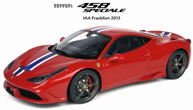 ギャラリービューアに画像をロードする, 【予約】Ferrariフェラーリ 458 Specialeスペチアーレ Frankfurt 2013 / /BBR 1/18 レジン ミニカー