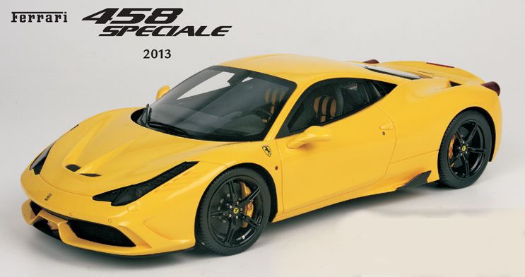 ギャラリービューアに画像をロードする, 【予約】Ferrariフェラーリ 458 Speciale イエロー /BBR 1/18 ミニカー