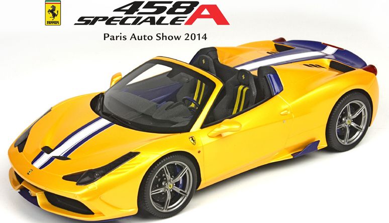 ギャラリービューアに画像をロードする, 【予約】Ferrariフェラーリ 458 Speciale A Paris 2014 /BBR1/18 レジンミニカー
