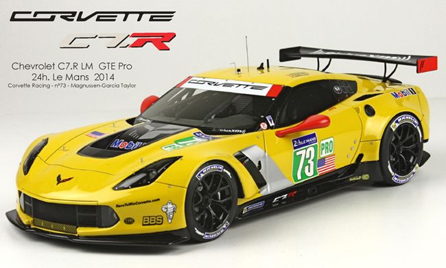 ギャラリービューアに画像をロードする, 【予約】Corvetteコルベット C7.R ルマン24時間 2014 200台限定 /BBR1/18 レジンミニカー