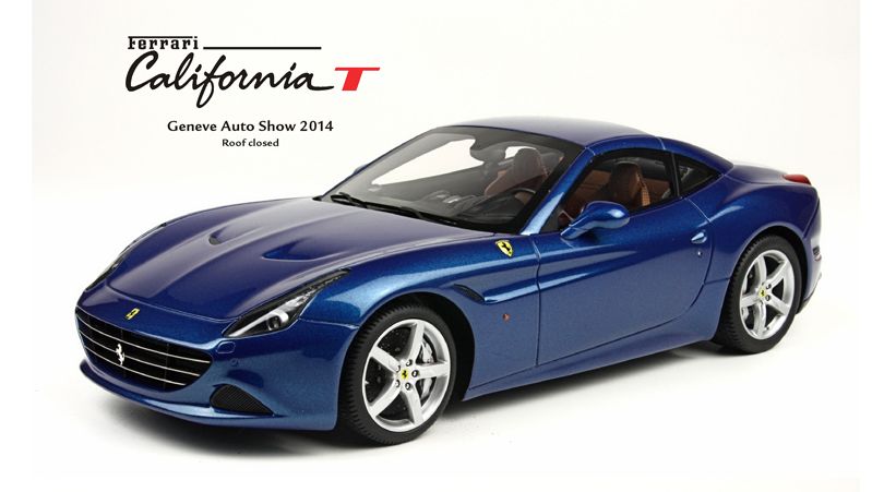 ギャラリービューアに画像をロードする, 【予約】Ferrari Calforniaフェラーリカリフォルニア T 2014 Azzurro California CLOSED ROOF 150台限定 /BBR1/18 レジンミニカー