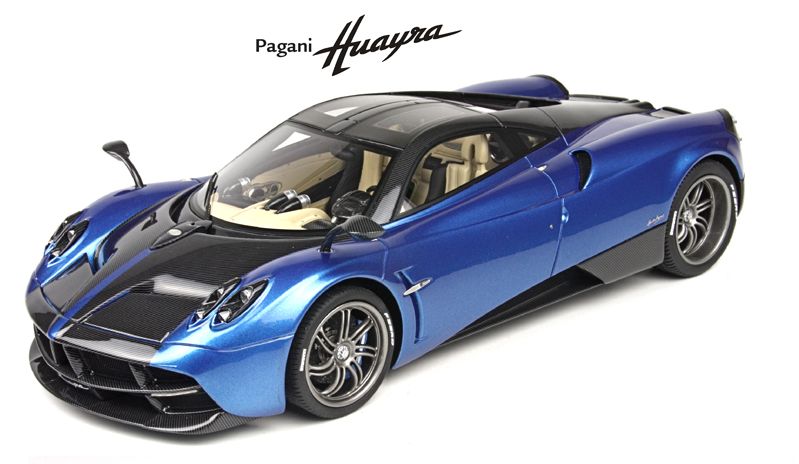 ギャラリービューアに画像をロードする, 【予約】Pagani Huayraパガーニ ウアイラ メタリックブルー 50台限定/BBR1/18 レジンミニカー