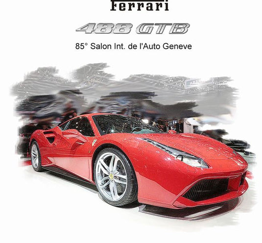 【予約】Ferrariフェラーリ 488 GTB 85th GeneveAuto Show 2015 Metallic red rosso corsa322 488台限定 /BBR1/43 レジンミニカー