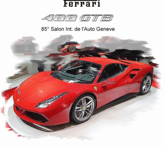 Ferrariフェラーリ 488 GTB 85th GeneveAuto Show 2015 Metallic red rosso corsa322 488台限定 /BBR1/18 レジンミニカー