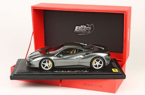 ギャラリービューアに画像をロードする, Ferrariフェラーリ 488 GTB 85th GeneveAuto Show 2015 Metallic Grigio Ferro 288台限定 /BBR1/18 レジンミニカー