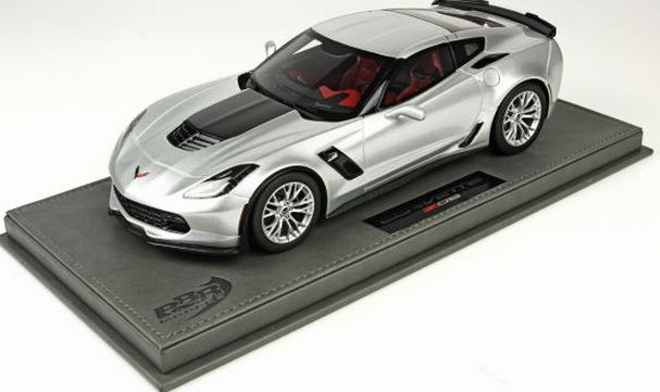 ギャラリービューアに画像をロードする, 【予約】Corvette Z06 silver shark 100台限定 /BBR 1/18 レジンミニカー