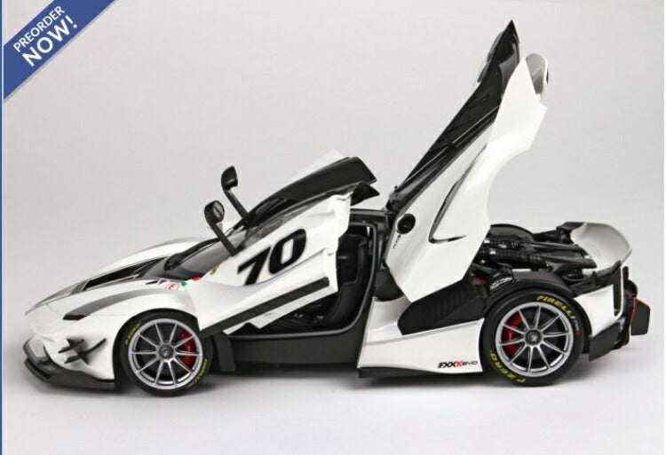 ギャラリービューアに画像をロードする, Ferrariフェラーリ FXXK-EVO DIE CAST Bianco Italia Metal /BBR 1/18 ミニカー