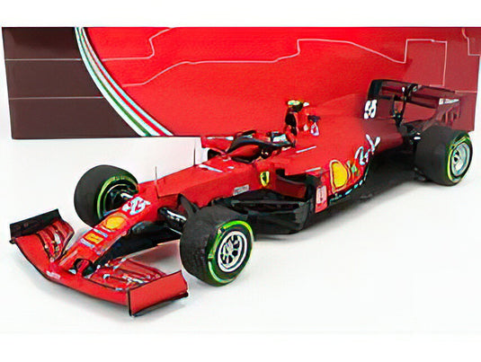 FERRARIフェラーリ F1 SF21 TEAM SCUDERIA FERRARI MISSION WINNOW N 55 5th EMILIA ROMAGNA ITALY GP - INTERMEDIATE RAIN TIRES 2021 CARLOS SAINZ JR. - RED /BBR 1/18 ミニカー