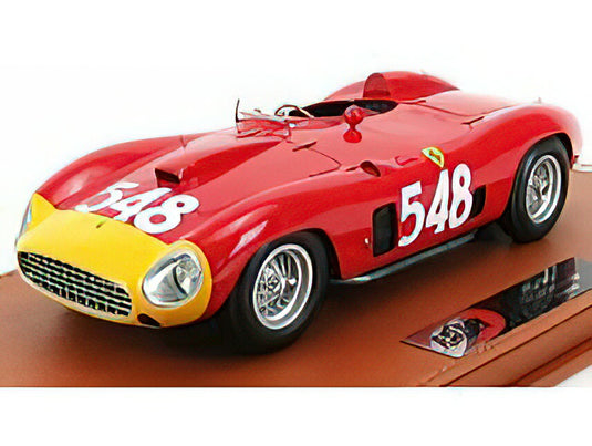 FERRARIフェラーリ 290MM SPIDER N 548 WINNER MILLE MIGLIA 1956 E.CASTELLOTTI - CON VETRINA - WITH SHOWCASE - RED YELLOW /BBR 1/18 ミニカー