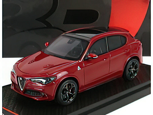 ALFA ROMEOアルファロメオ STELVIO Q4 QUADRIFOGLIO V6 BITURBO 510hp 2021 - ROSSO COMPETIZIONE - RED MET /BBR 1/43 ミニカー