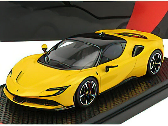 FERRARIフェラーリ SF90 STRADALE HYBRID 1000hp 2019 - GIALLO TRISTRATO - YELLOW MET /BBR 1/43 ミニカー