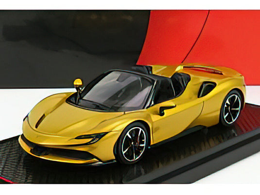 FERRARIフェラーリ SF90 STRADALE HYBRID SPIDER 1000hp OPEN ROOF 2020 - GIALLO MONTECARLO - YELLOW MET /BBR 1/43 ミニカー