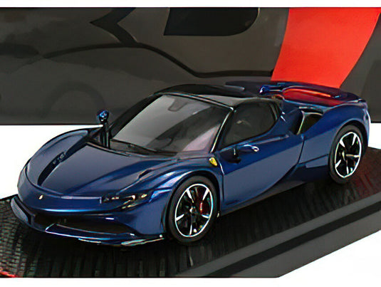 FERRARIフェラーリ SF90 STRADALE HYBRID SPIDER 1000hp CLOSED ROOF 2020 - BLU ELETTRICO - BLUE MET /BBR 1/43 ミニカー