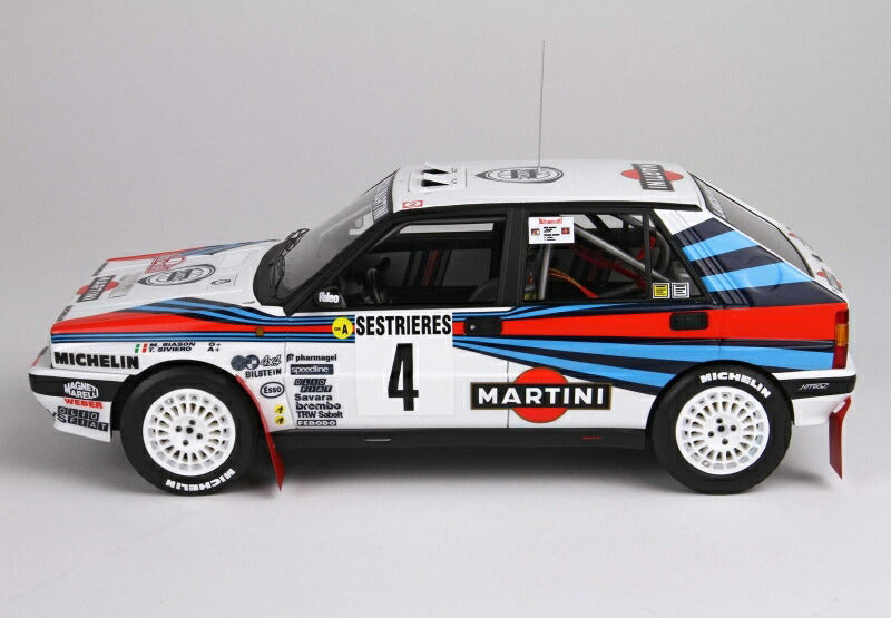 ギャラリービューアに画像をロードする, LANCIA | DELTA HF INTEGRALE MARTINI 8V N 4 WINNER RALLY MONTECARLO 1989 M.BIASION T.SIVIERO - CON VETRINA - WITH SHOWCASE | WHITE BLUE RED /BBR 1/18 ミニカー