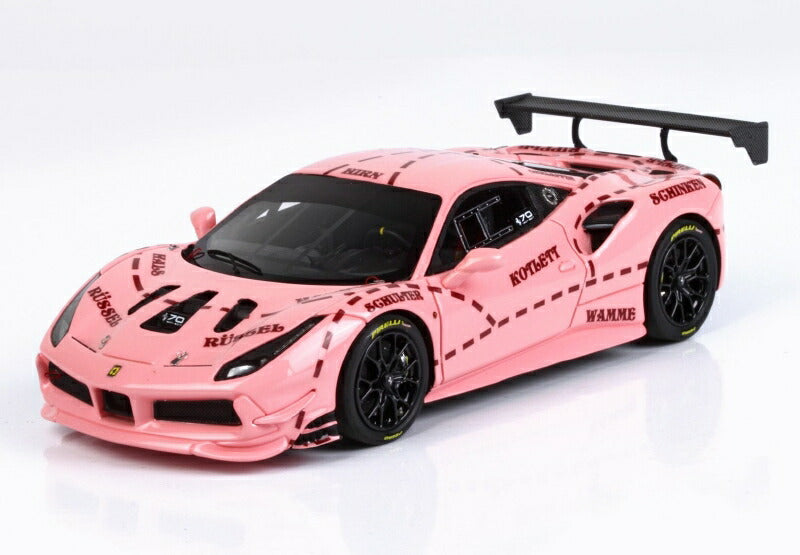 ギャラリービューアに画像をロードする, FERRARIフェラーリ 488 CHALLENGE N 0 ROLEX 24h DAYTONA 2018 | PINK /BBR 1/43 ミニカー