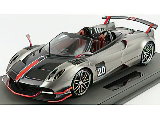 PAGANI - HUAYRA BC N 20 ROADSTER 2017 - CON VETRINA - WITH SHOWCASE - GREY MET CARBON /BBR 1/18 ミニカー