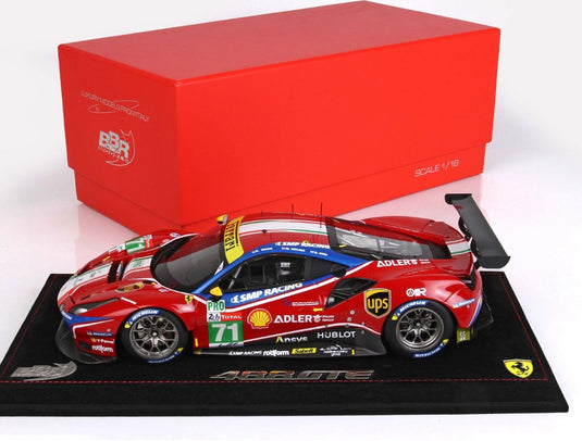 FERRARIフェラーリ 488 GTE EVO 3.9L TURBO V8 TEAM AF CORSE N 71 LMGTE PRO CLASS 24h LE MANS 2020 S.BIRD - M.MOLINA - D.RIGON - CON VETRINA - WITH SHOWCASE - RED WHITE BLUE /BBR 1/18 ミニカー