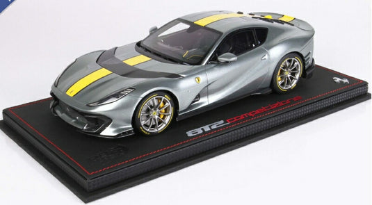 【予約】2022年発売予定Ferrariフェラーリ 812 Competizione 2021 COBURN Grey With Racing Giallo FLY Stripe /BBR 1/18 ミニカー