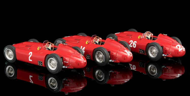 ギャラリービューアに画像をロードする, FERRARI - SET 3X F1 D50 SHORT NOSE N 14 FRENCH GP 1956 COLLINS - F1 D50 LONG NOSE N 2 GERMAN GP 1956 COLLINS - F1 D50 N 26 MONZA ITALY GP 1956 COLLINS - RED /CMC 1/18 レジンミニカー/CMC 1/18 レジンミニカー
