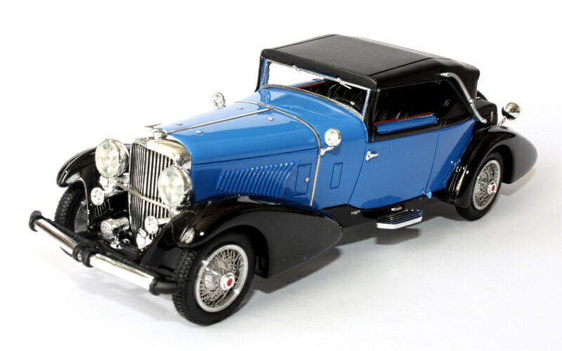 ギャラリービューアに画像をロードする, デューゼンバーグ J481 Victoria コンバーチブル クローズ 2503 greta Garbo 1932 Blue/ブラック 80台限定 /ilarioイラリオ 1/43 レジン ミニカー