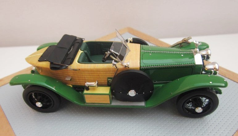 ギャラリービューアに画像をロードする, ロールスロイス シルバー Ghost Schapiro Schebera Skiff sn54PB 1914 グリーン/ウッド オープン 170台限定 /ilarioイラリオ 1/43 レジン ミニカー