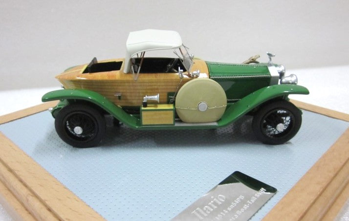 ギャラリービューアに画像をロードする, ロールスロイス シルバー Ghost Schapiro Schebera Skiff sn54PB 1914 グリーン/ウッド クローズ 50台限定 /ilarioイラリオ 1/43 レジン ミニカー