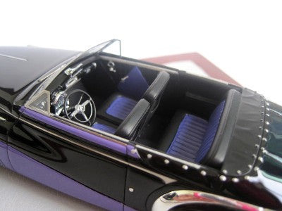 ギャラリービューアに画像をロードする, キャデラック S62 Roadster Saoutchik 1948 オープン ブラック/パープル 125台限定/ilarioイラリオ 1/43 レジン ミニカー