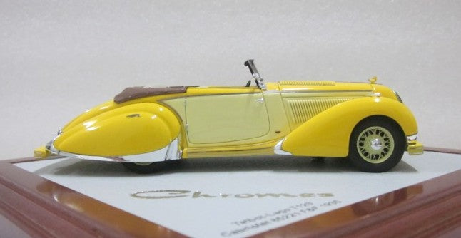 ギャラリービューアに画像をロードする, Talbot Lago T120 Baby Cabriolet Figoni & Falaschi sn85221 1935 イエロー 170台限定 /ilarioイラリオ 1/43 レジン ミニカー