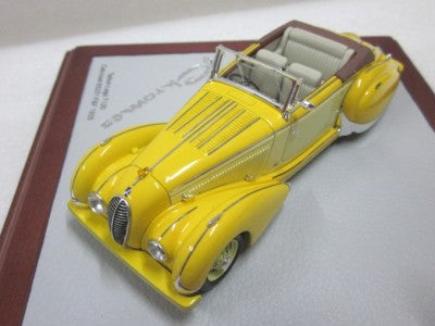 ギャラリービューアに画像をロードする, Talbot Lago T120 Baby Cabriolet Figoni & Falaschi sn85221 1935 イエロー 170台限定 /ilarioイラリオ 1/43 レジン ミニカー