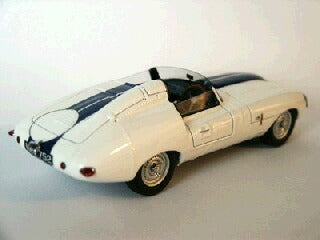 ギャラリービューアに画像をロードする, ジャガー E2A Street 1960 ホワイト/ブルーストライプ 120台限定/ilarioイラリオ 1/43 レジン ミニカー