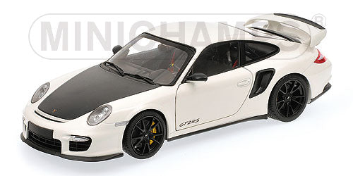 PORSCHEポルシェ 911 997-2 GT2 RS 2010 - BLACK WHEELS | WHITE BLACK /Minichampsミニチャンプス 1/18 ミニカー