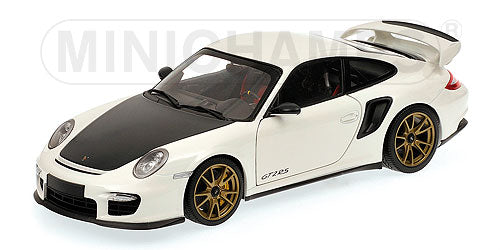 PORSCHEポルシェ 911 997-2 GT2 RS 2010 - GOLD WHEELS | WHITE BLACK /Minichampsミニチャンプス 1/18 ミニカー
