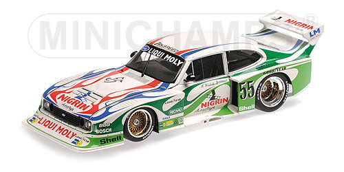FORDフォード ENGLAND CAPRI TURBO TEAM LIQUI MOLY Gr.5 N 55 DRM 1981 M.WINKEHOCK | WHITE GREEN RED /Minichampsミニチャンプス 1/18 ミニカー