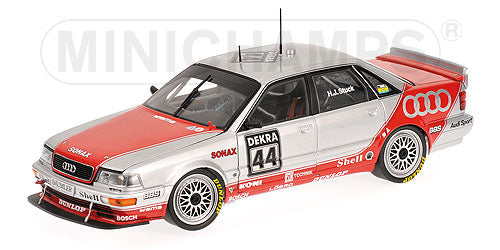 AUDIアウディV8 TEAM SMS MOTORSPORT N 44 DTM 1992 H-J.STUCK | SILVER RED /Minichampsミニチャンプス 1/18 ミニカー