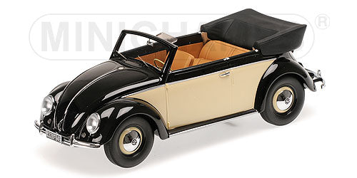 VOLKSWAGENフォルクスワーゲン BEETLE 1200 CABRIOLET 1949 | CREAM BLACK /Minichampsミニチャンプス 1/18 ミニカー