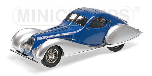 TALBOT LAGO T150C SS COUPE 1937 | BLUE SILVER /Minichampsミニチャンプス 1/18 ミニカー