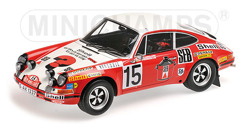 PORSCHEポルシェ 911S COUPE N 15 RALLY MONTECARLO 1972 WALDEGARD - THORSZELIUS | RED WHITE /Minichampsミニチャンプス 1/18 ミニカー