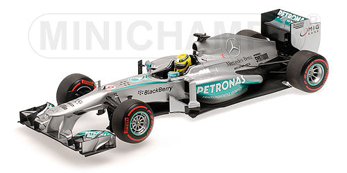 MERCEDES GP | F1 MGPW04 PETRONAS N 9 WINNER MONACO GP 2013 NICO ROSBERG | SILVER GREEN /Minichampsミニチャンプス 1/18 ミニカー