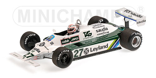 WILLIAMSウィリアムズ | F1 FW07B N 27 ALAN JONES 1980 WORLD CHAMPION | WHITE GREEN /Minichampsミニチャンプス 1/18 ミニカー