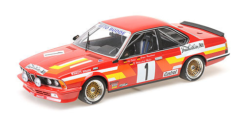 ギャラリービューアに画像をロードする, BMW - 6-SERIES 635 CSi TEAM AUTO BUDDE N 1 WINNER 24h NURBURGRING 1985 R.W.MULLER - F.HAMELMANN - A.FELDER - RED WHITE /ミニチャンプス 1/18 ミニカー
