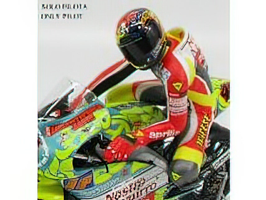 フィギュア- FIGURE VALENTINO ROSSI WORLD CHAMPION MOTOGP 1999 (PIEGA) - RED –  ラストホビー