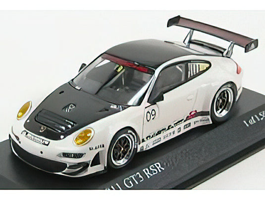 PORSCHE - 911 997-2 GT3RSR N 09 PROMO 2009 - WHITE BLACK /Minichamps 1/43 ミニカー