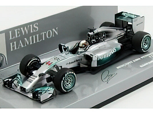MERCEDES GP - F1 W05 AMG PETRONAS N 44 WINNER BAHRAIN GP LEWIS HAMILTON 2014 WORLD CHAMPION - SILVER GREEN /Minichamps 1/43 ミニカー